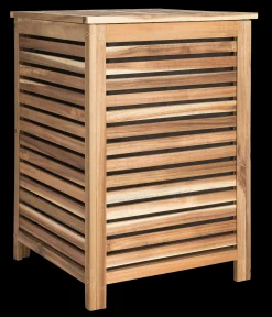 Best CASA Acacia Cesto Da Biancheria Deluxe Nero, Naturale