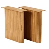 Outlet CASA Acacia Gambe A Listelle Set Di 2 Naturale