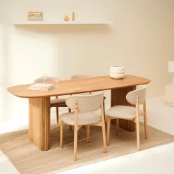 Outlet CASA Acacia Gambe A Listelle Set Di 2 Naturale