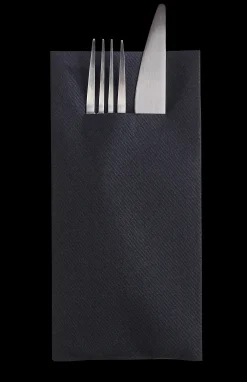Outlet CASA Airlaid Tovaglioli Set Di 12 Nero