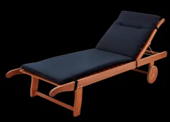 New CASA Azur Cuscino Da Giardino Per Sdraio Nero