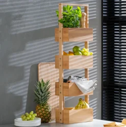 Online CASA Bamboo Scaffale Portatutto Naturale