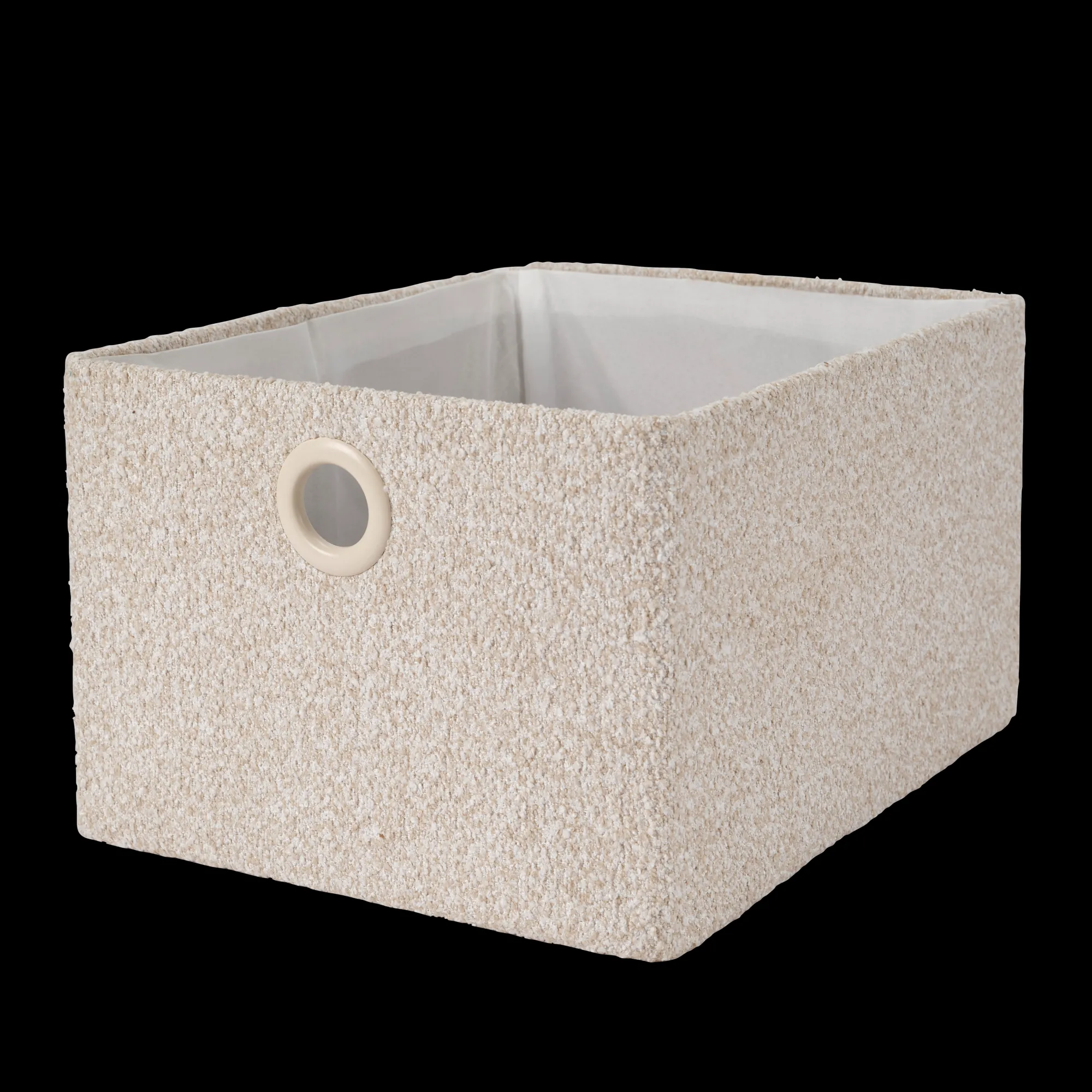 Outlet CASA Basic Boucle Cesta Portatutto Bianco Sporco/Sabbia