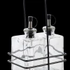 Outlet CASA Bistro Bottiglia Olio/Aceto In Supporto Nero, Trasparente
