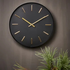 Discount CASA Black Orologio Da Parete Nero