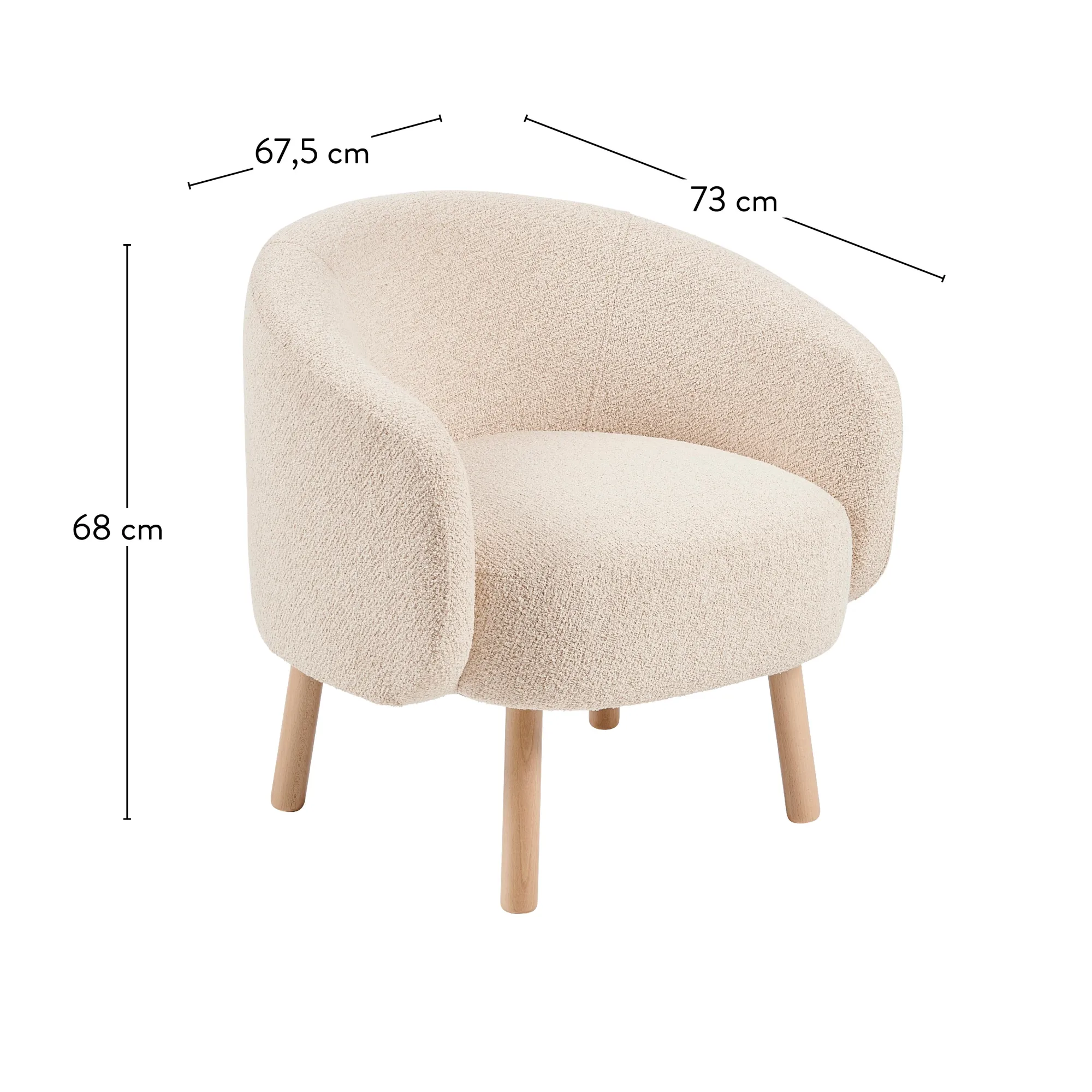 Sale CASA Boli Poltrona W Sedile: 67,5Cm