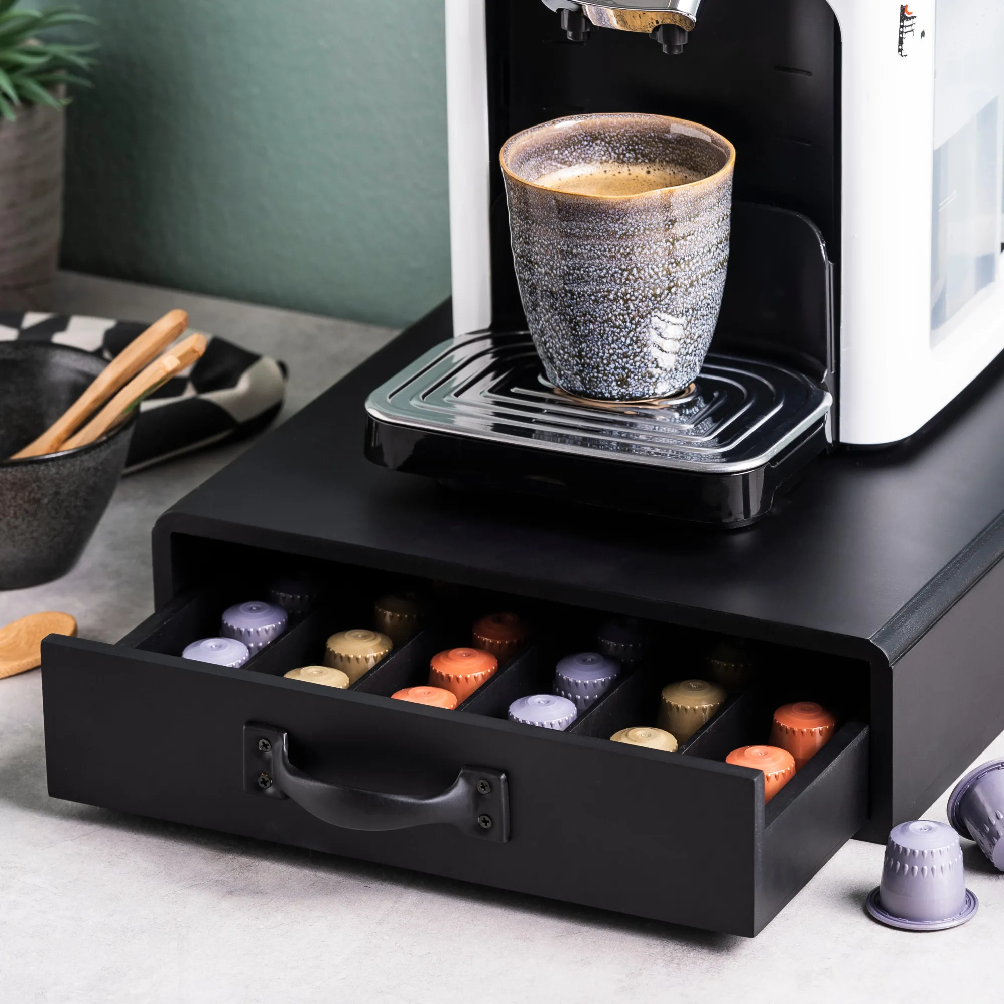 Clearance CASA Cafe Cassetto Per Capsule Per Capsule Di Caffe Nero