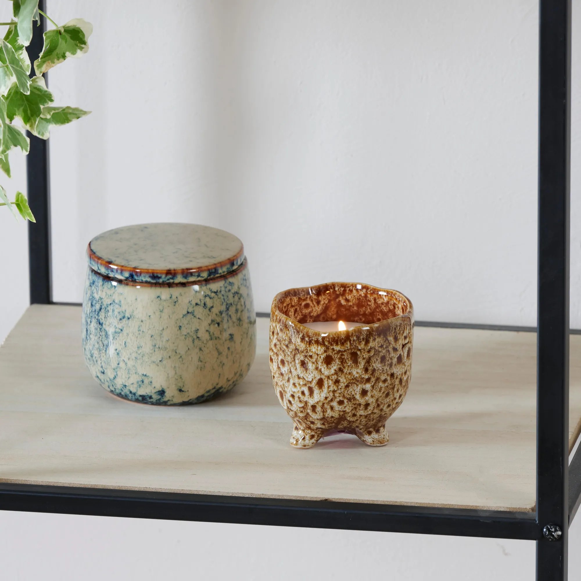 Discount CASA Ceramic Candela In Vaso Marrone