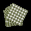 Outlet CASA Check Green Set Di 20 Tovaglioli Verde
