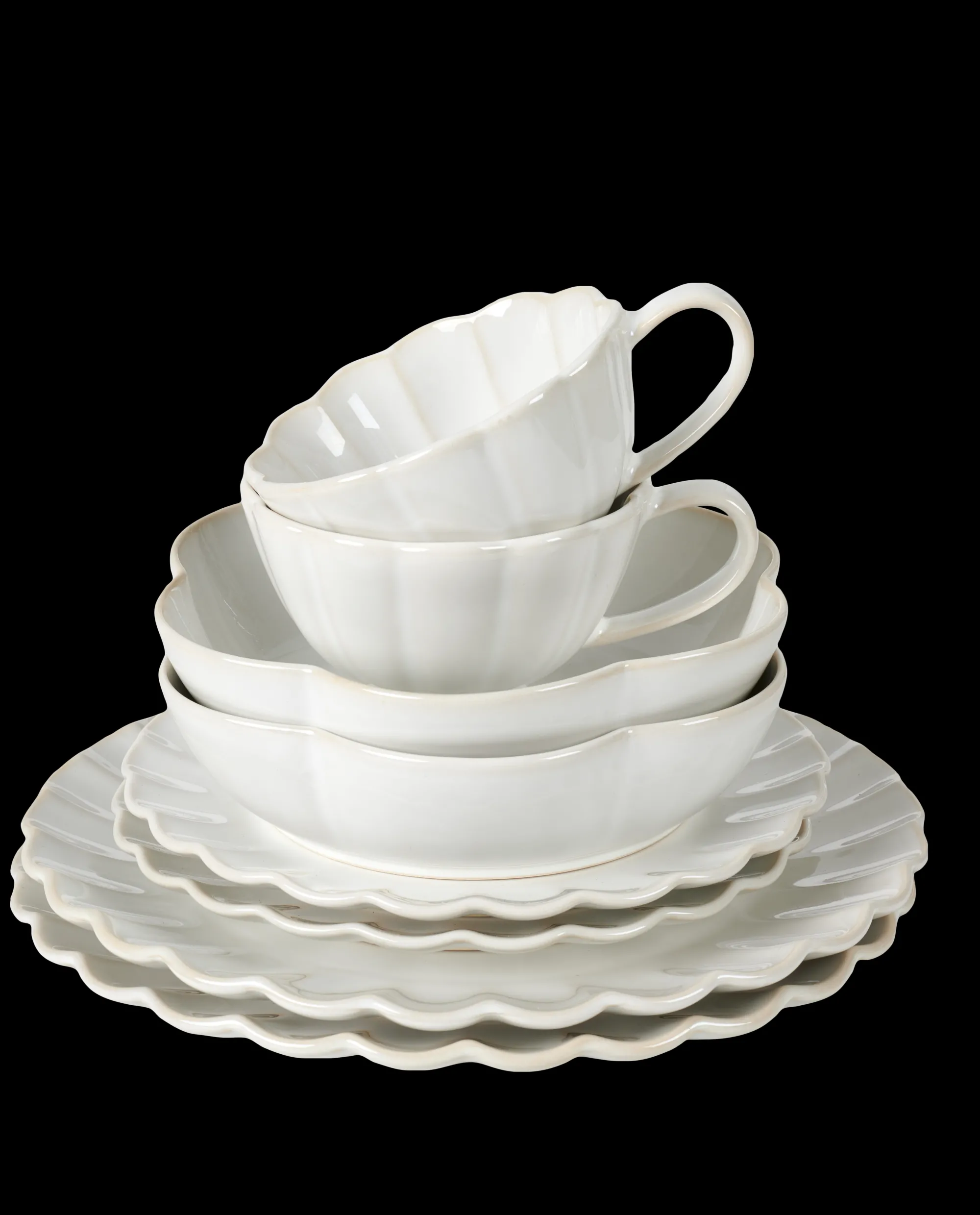 Discount CASA Dahlia Flower Piatto Fondo Bianco