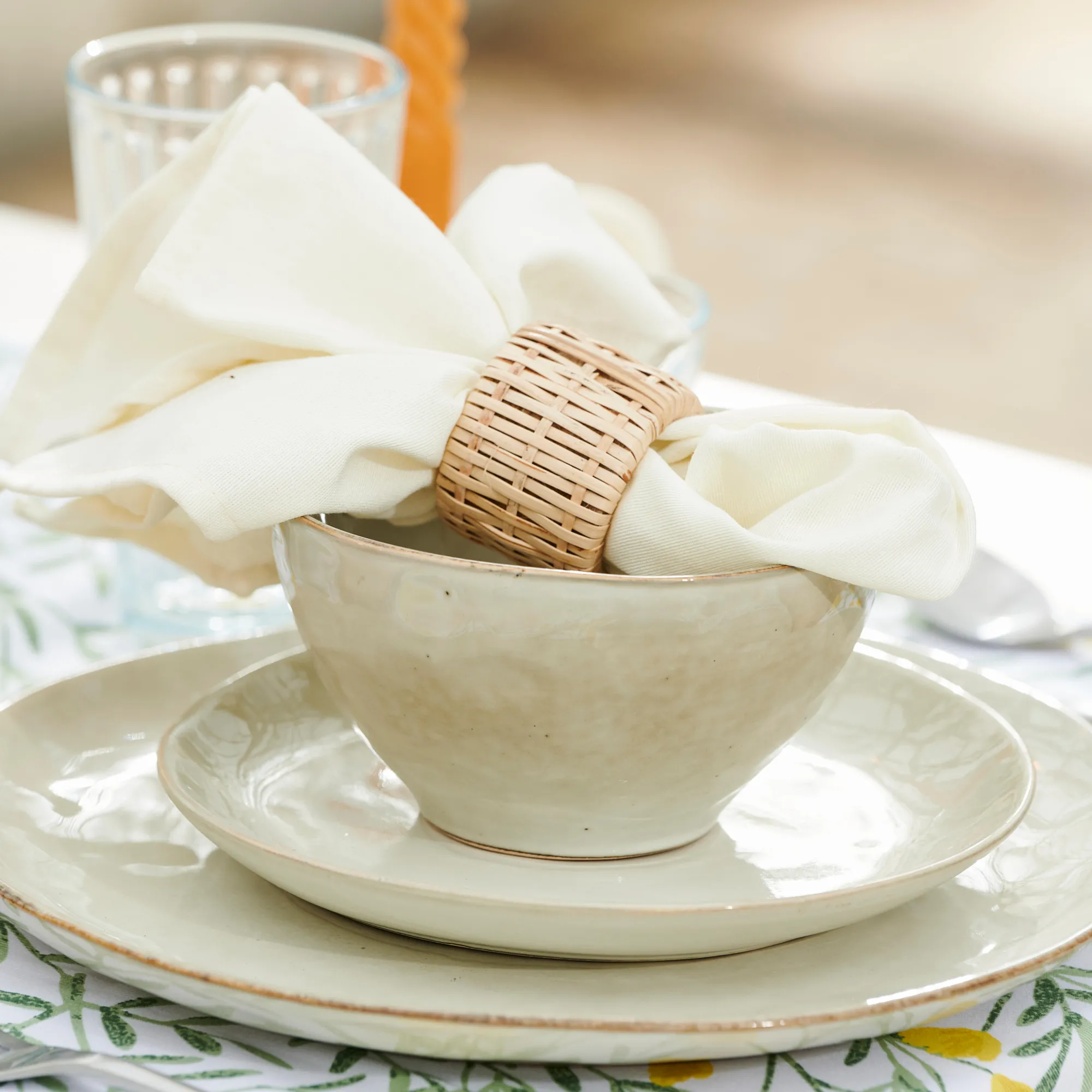 Clearance CASA Earth Marl Piatto Dessert Crema