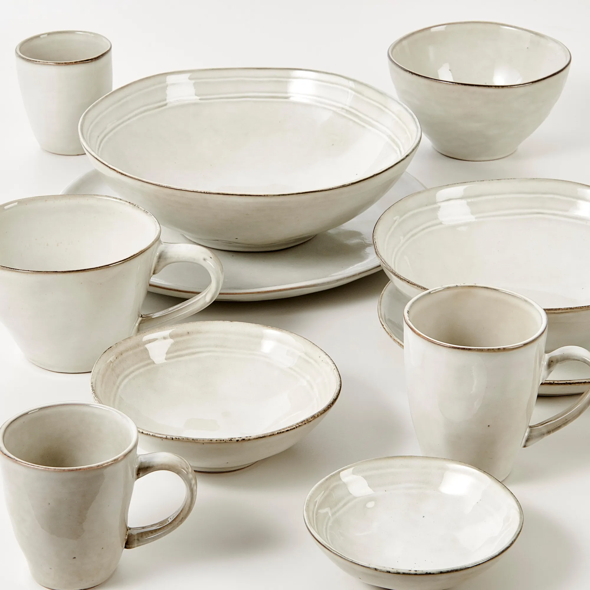 Clearance CASA Earth Marl Piatto Dessert Crema
