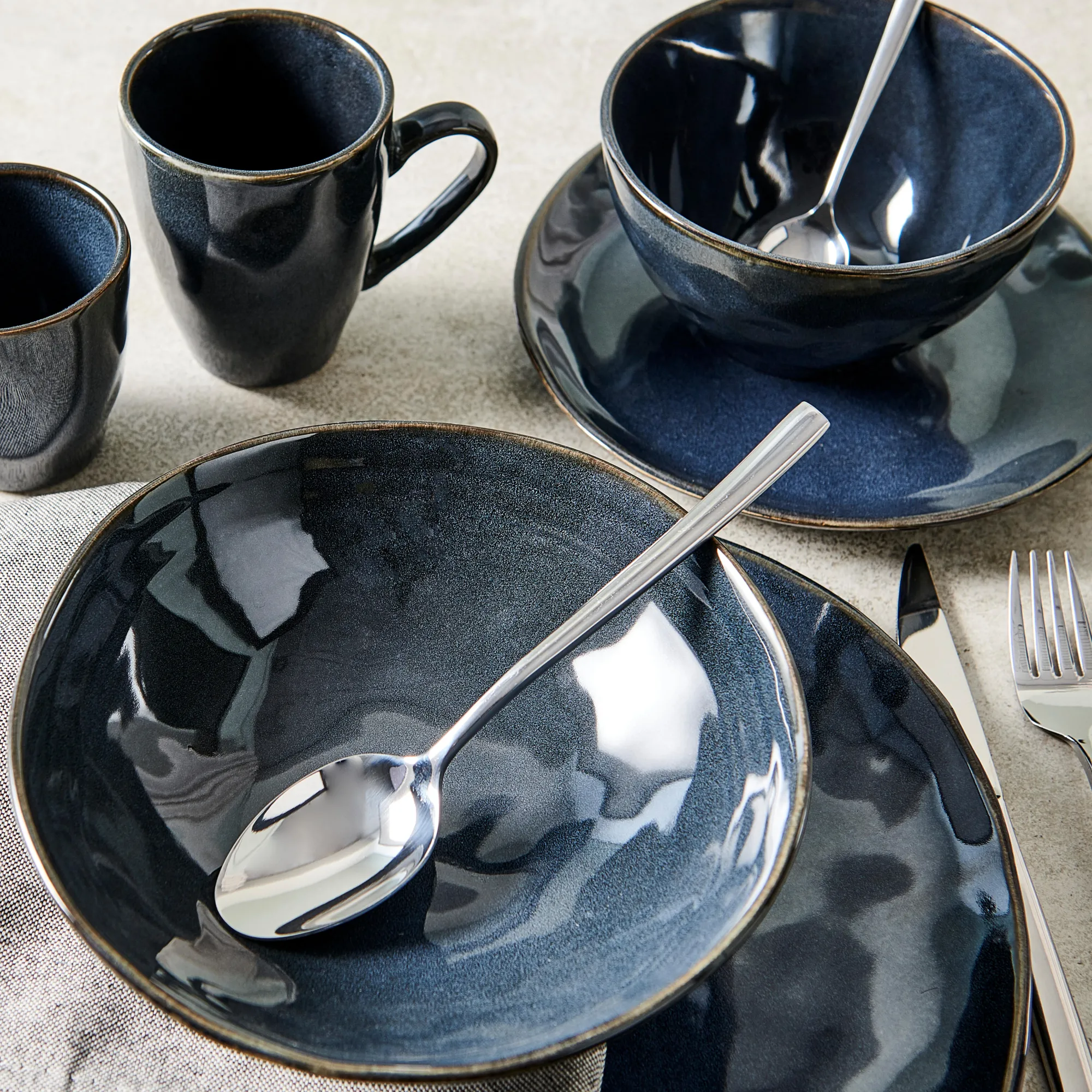 Sale CASA Earth Ocean Piatto Dessert Blu