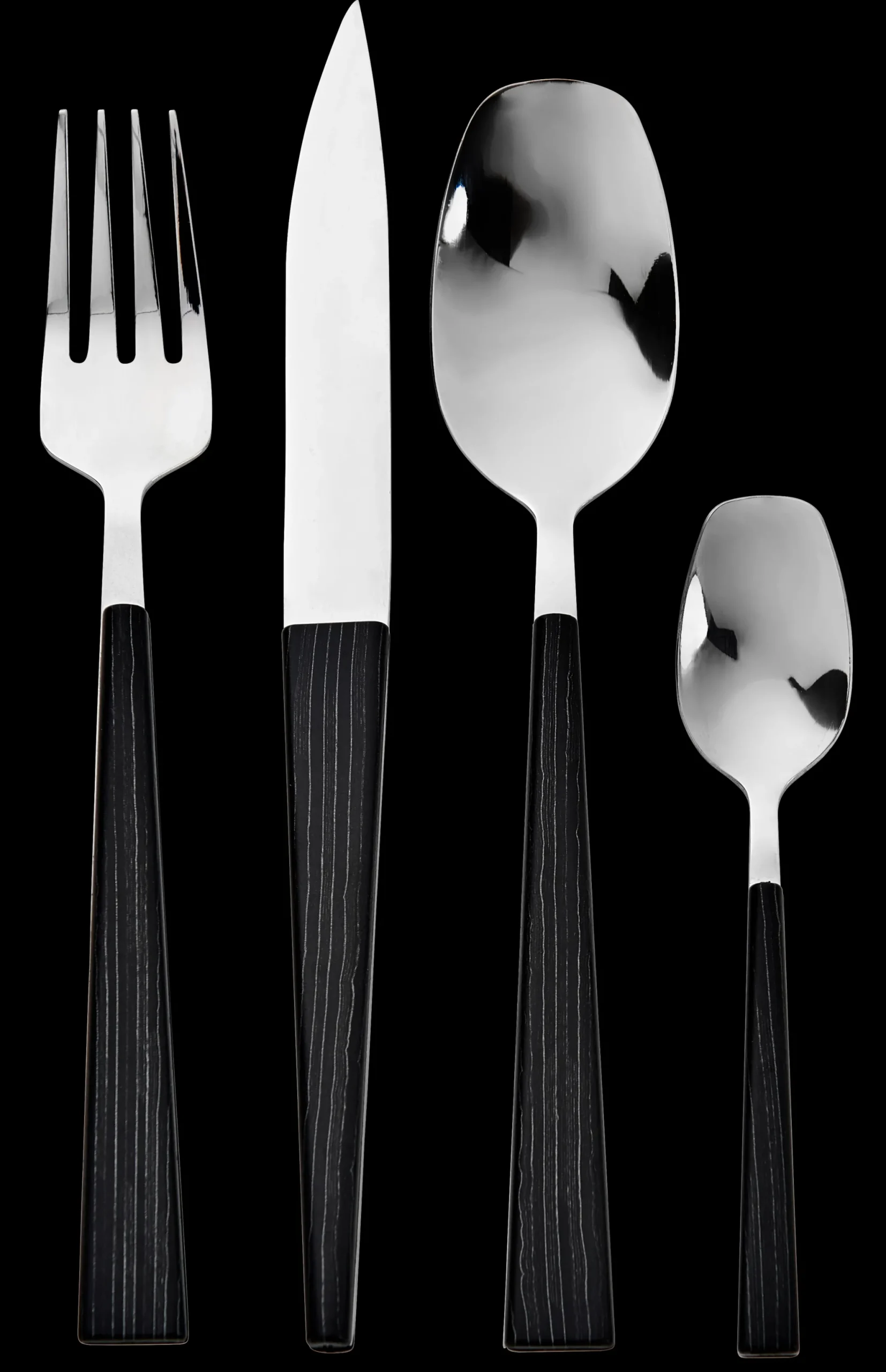 Outlet CASA Forest Posate 16 Pezzi Nero