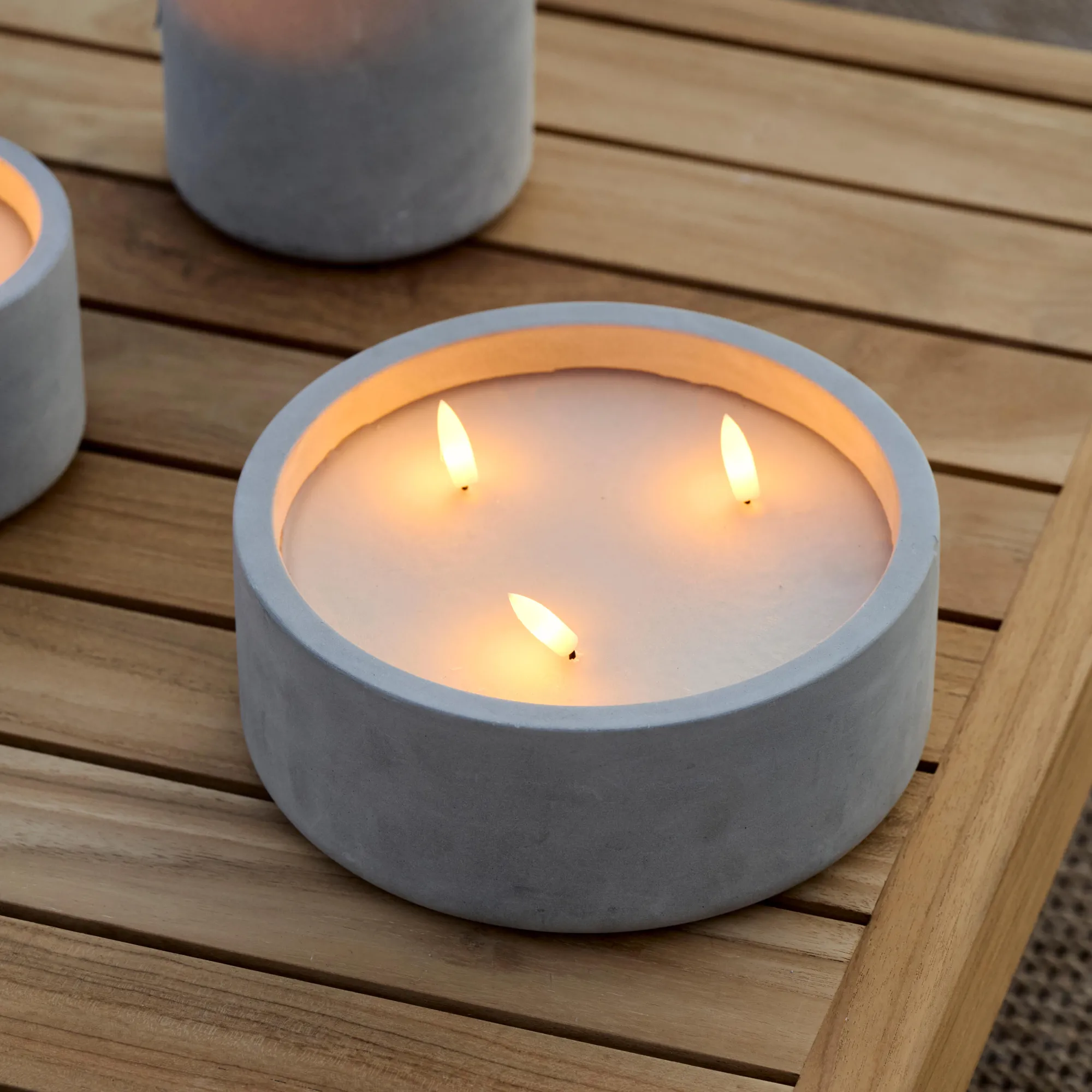Outlet CASA Fuego Candela A Led Solare Grigio Chiaro