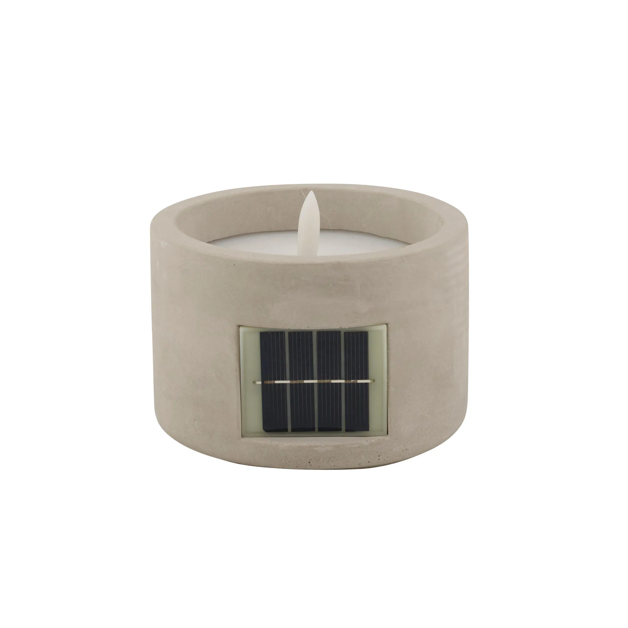 Outlet CASA Fuego Candela A Led Solare Grigio Chiaro