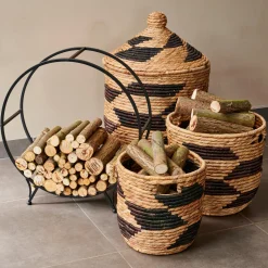 Clearance CASA Guatemala Cesto Nero, Naturale