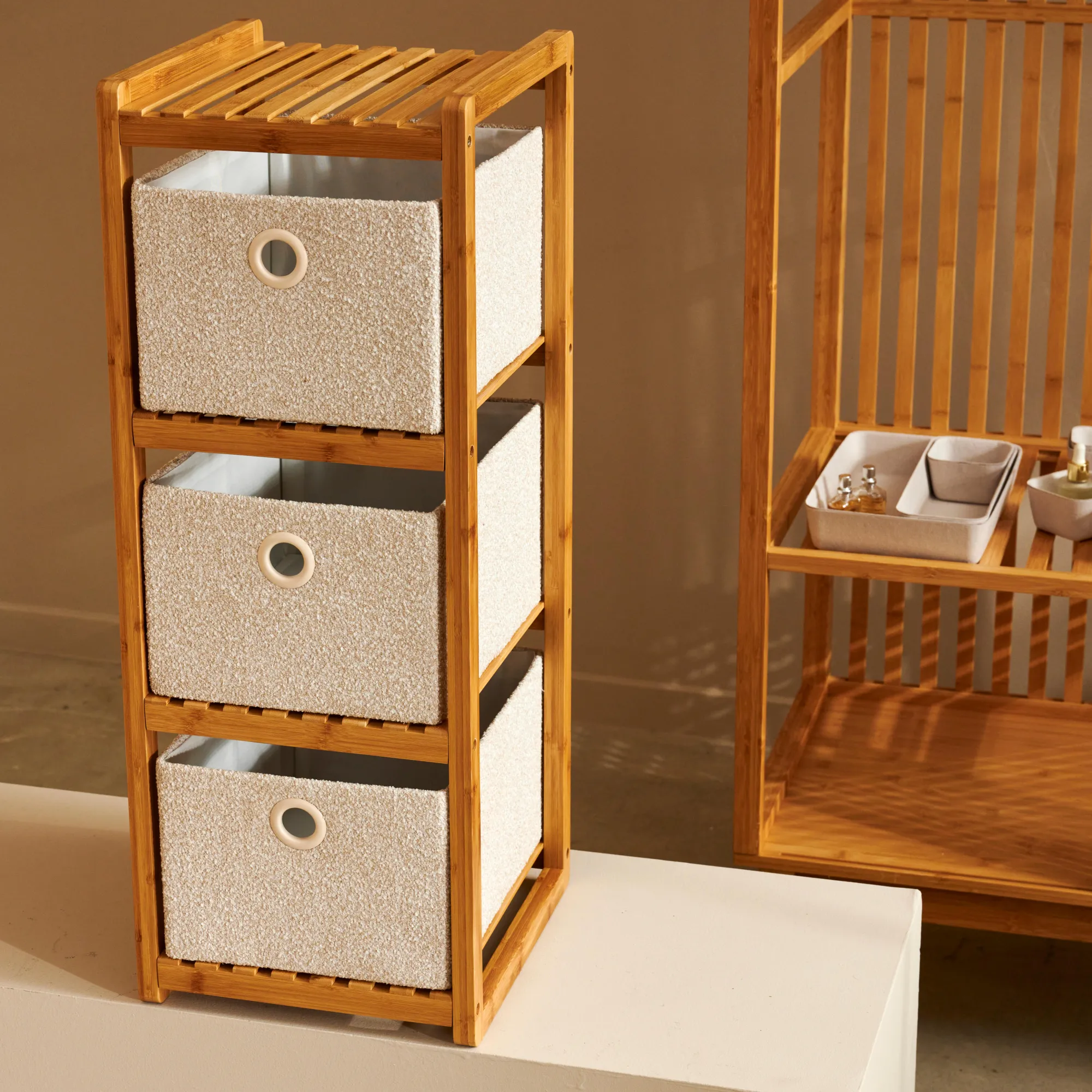 Outlet CASA Helge Scaffale 3 Cassetti Naturale