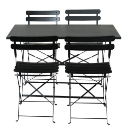 Online CASA Imperial Set Bistro Rettangolare Nero