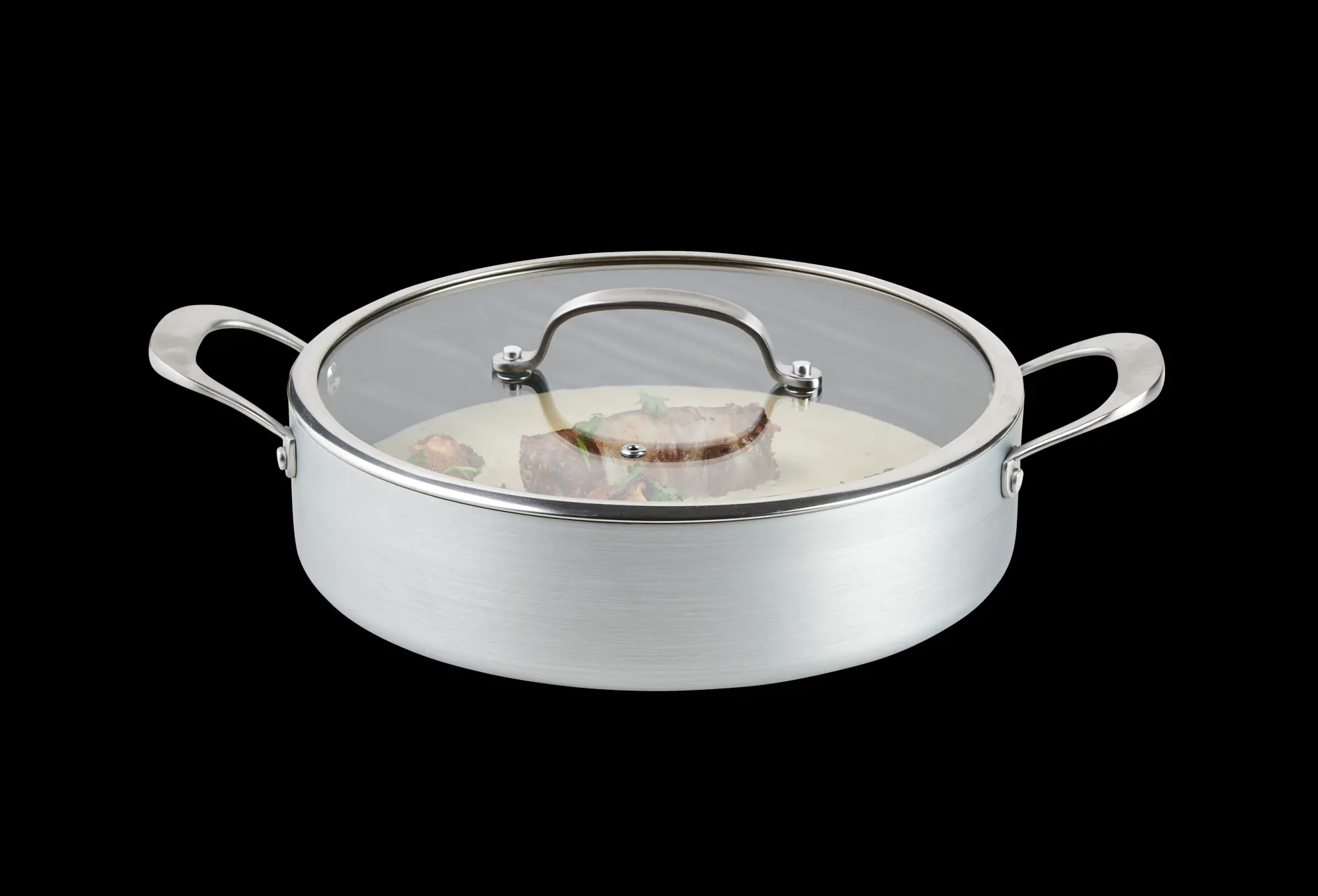 Best CASA Kastrol Casseruola Con Coperchio Argentato