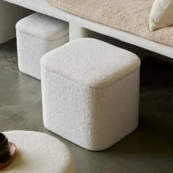 Best CASA Liam Pouf Con Contenitore Bianco