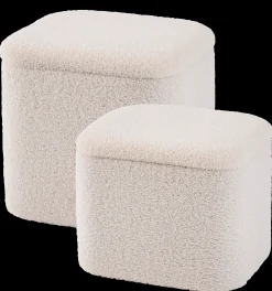 Best CASA Liam Pouf Con Contenitore Bianco