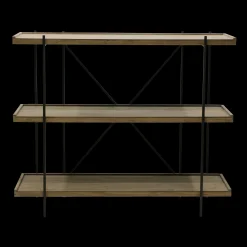 Outlet CASA Maine Scaffale Da Parete Nero, Naturale