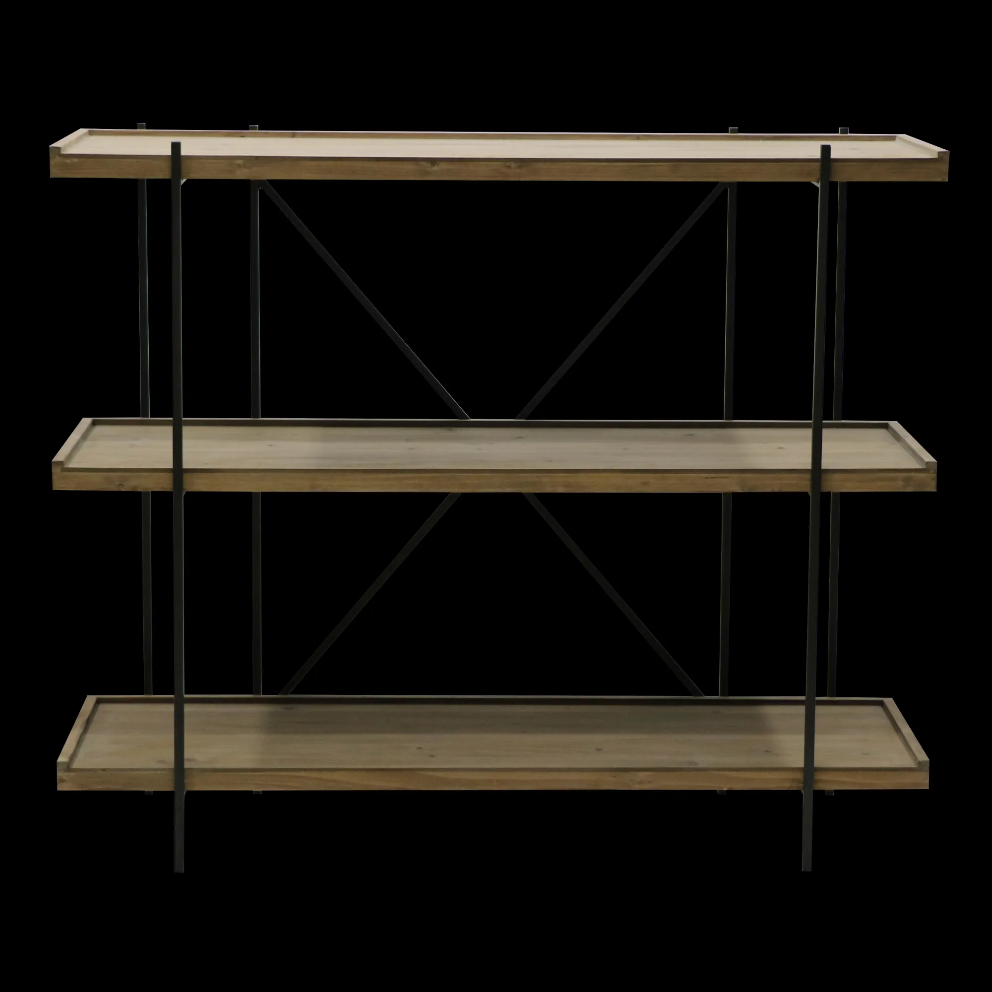 Outlet CASA Maine Scaffale Da Parete Nero, Naturale
