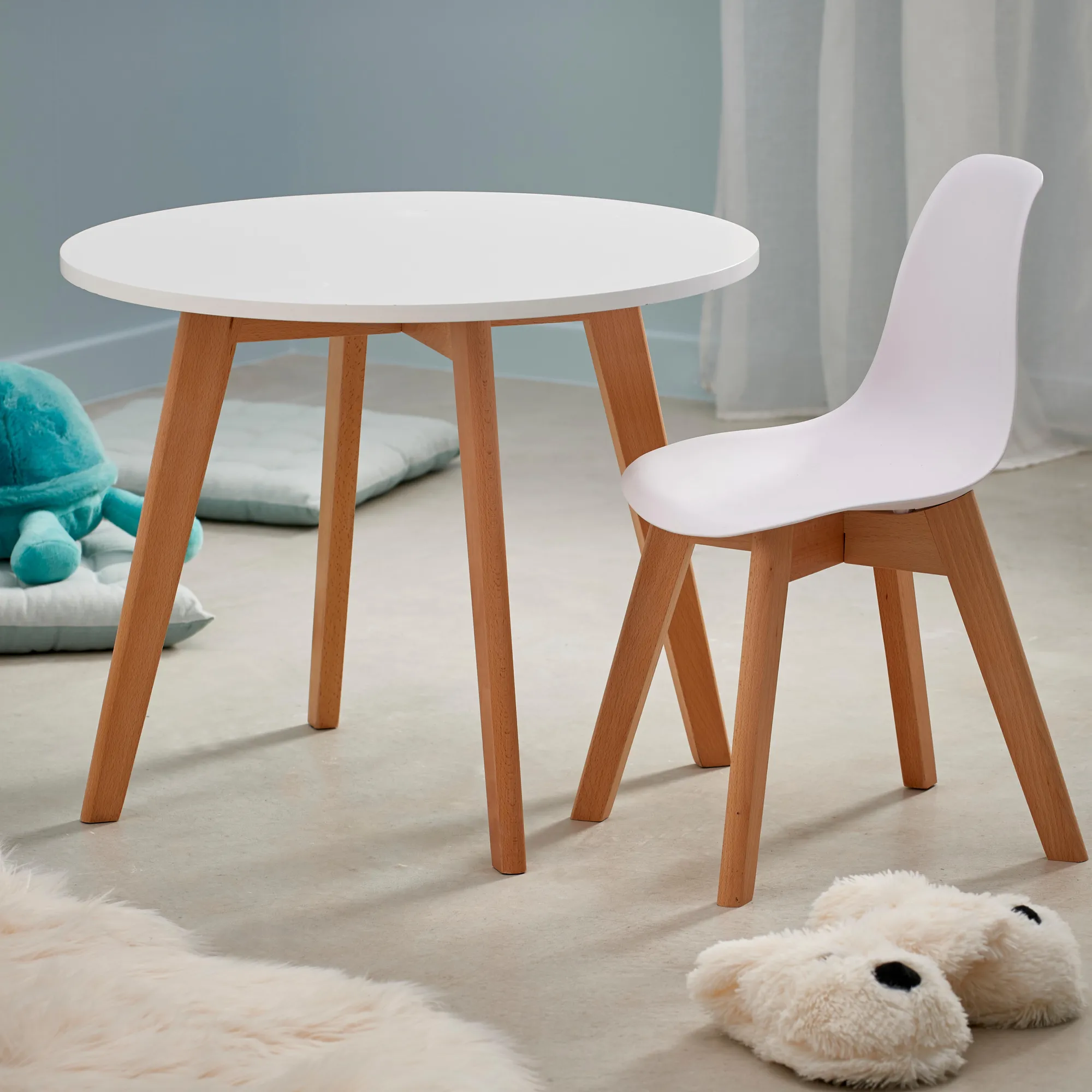 Discount CASA Mathias Sedia Per Bambini Bianco, Naturale