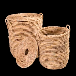 Clearance CASA Miley Cesto Per Biancheria Con Coperchio E Manici Naturale