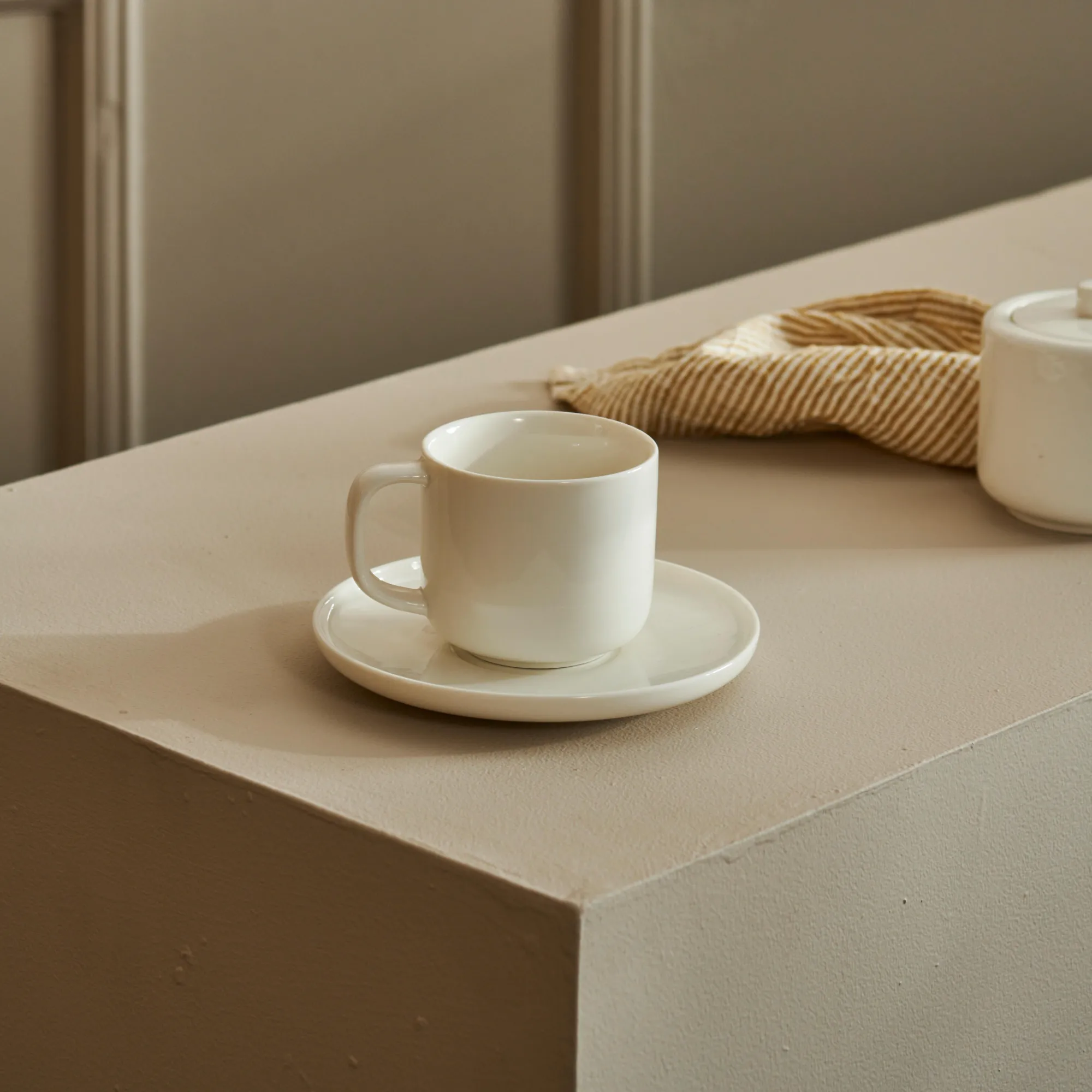 CASA Moon Tazza E Piattino Bianco