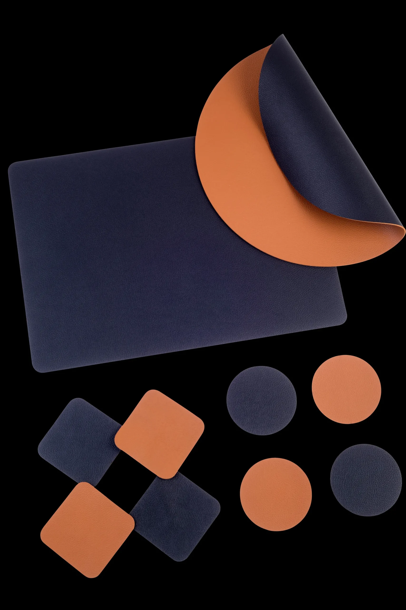 New CASA Nappa Tovaglietta Nero, Marrone