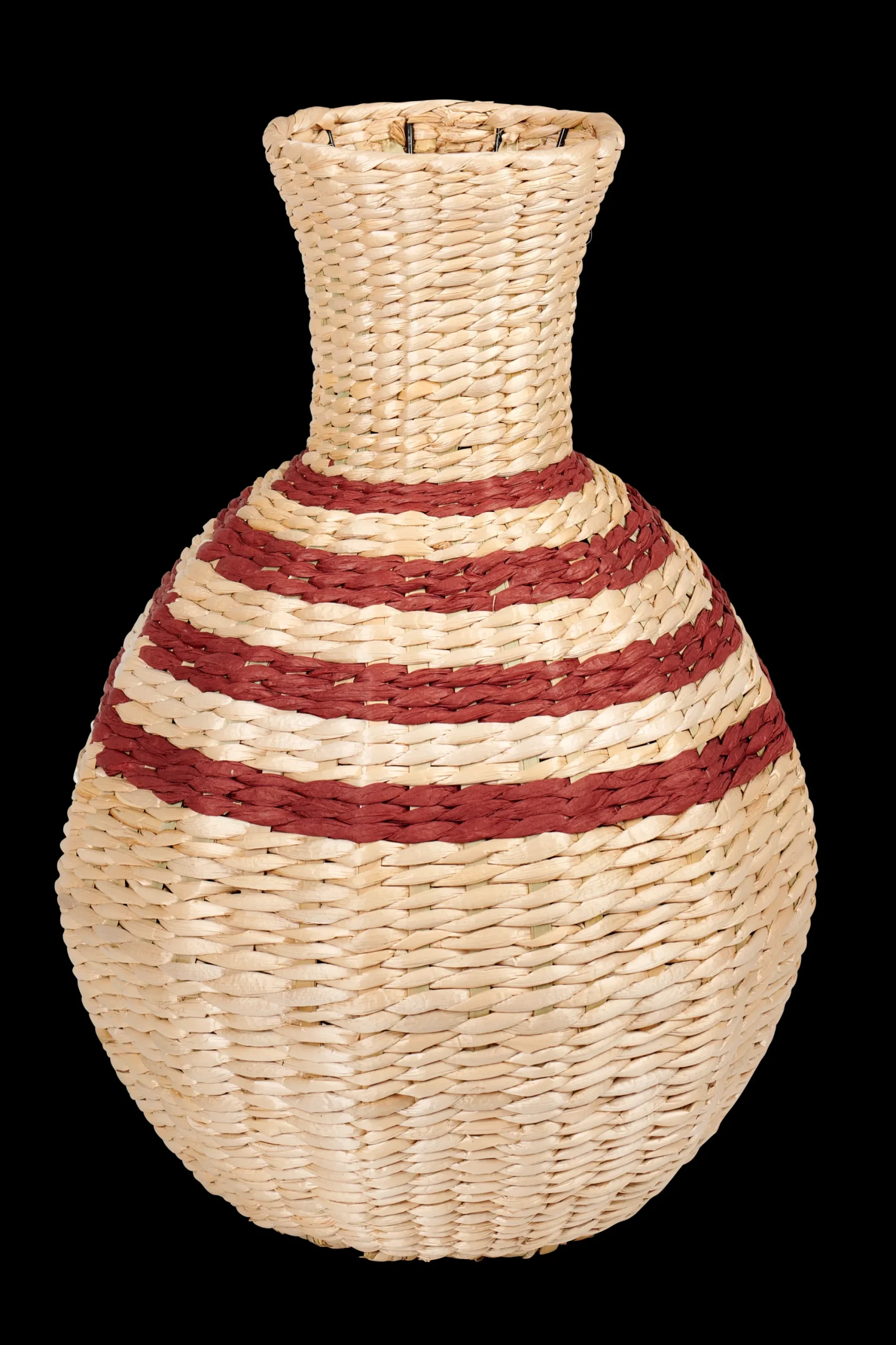 Hot CASA Nepal Vaso Marrone, Naturale, Rosso Scuro