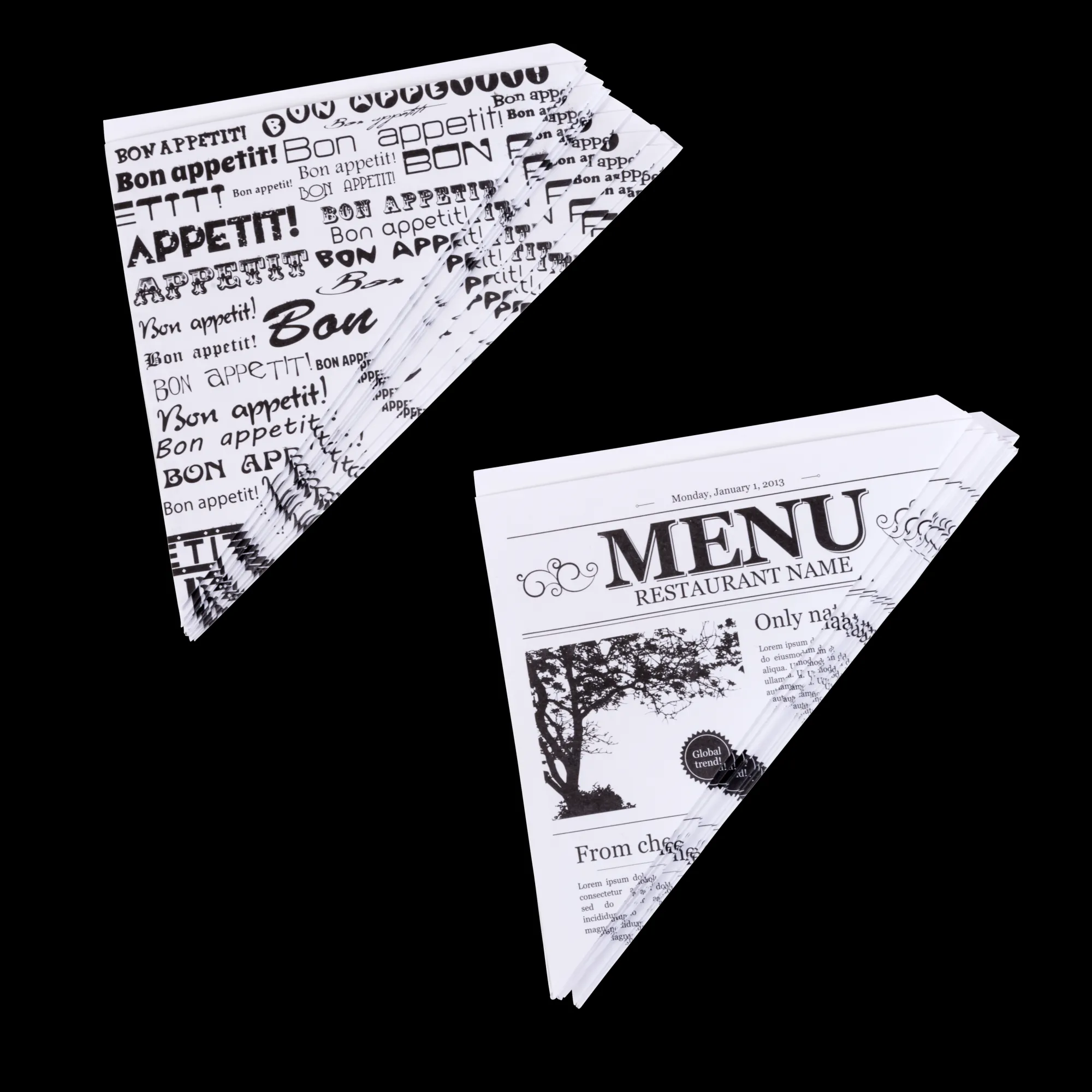 Best CASA Njam Cartocci Set Di 10 Pezzi Nero, Bianco