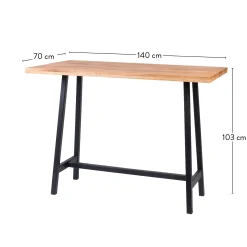 Outlet CASA Oak Split Tavolo Da Bar Naturale