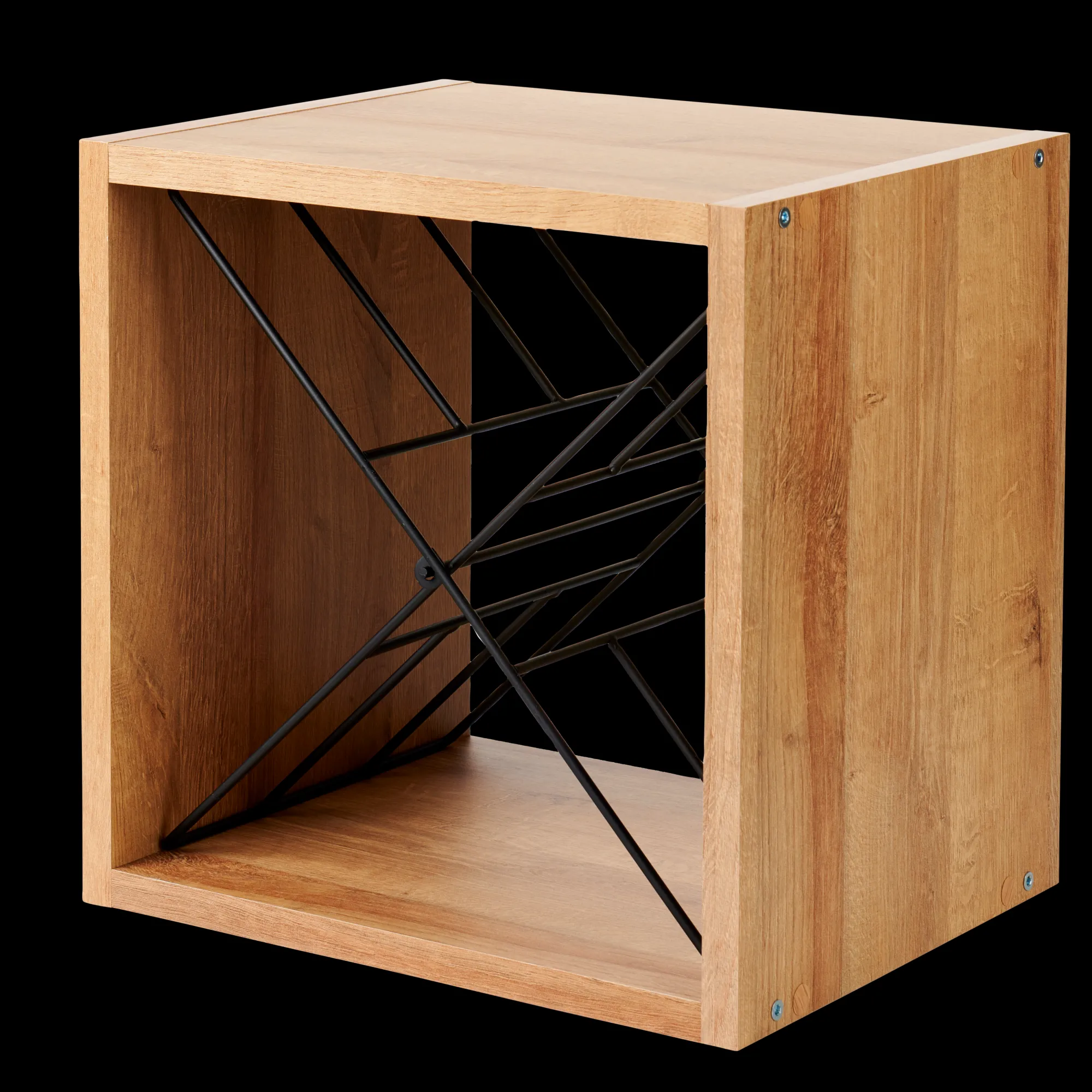Clearance CASA Oxo Scaffale Portabott Nero, Naturale, Multicolore
