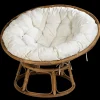 Best CASA Papasan Sedia Lounge Naturale, Bianco Antico
