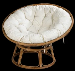 Best CASA Papasan Sedia Lounge Naturale, Bianco Antico