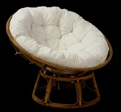 Best CASA Papasan Sedia Lounge Naturale, Bianco Antico