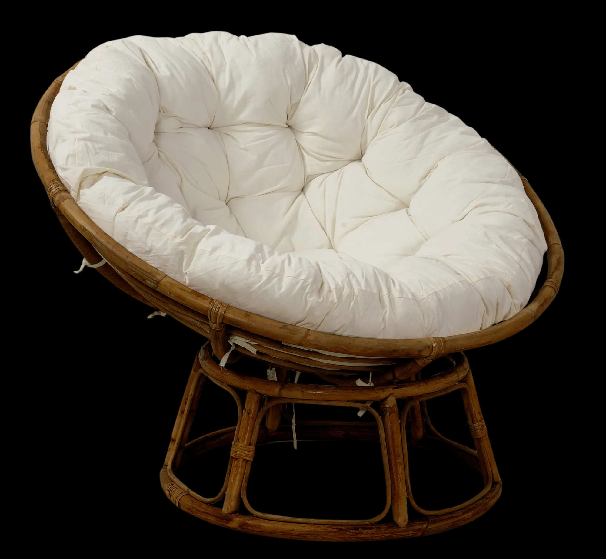 Best CASA Papasan Sedia Lounge Naturale, Bianco Antico