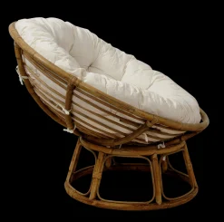 Best CASA Papasan Sedia Lounge Naturale, Bianco Antico