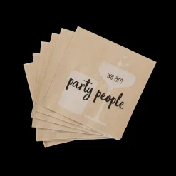 CASA Party People Set Di 20 Tovaglioli Beige