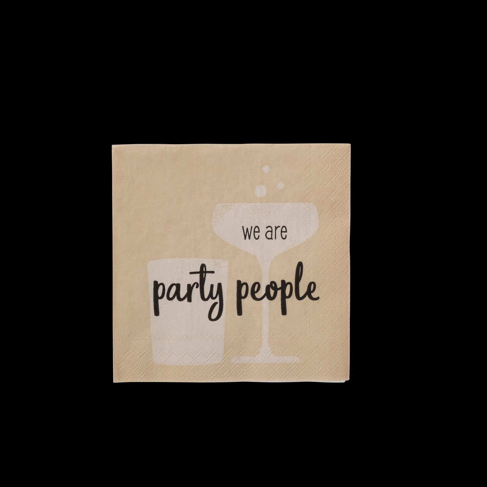 CASA Party People Set Di 20 Tovaglioli Beige