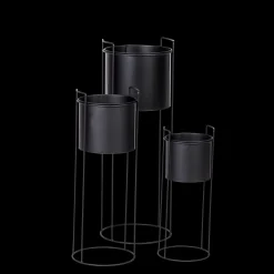 CASA Pluto Vaso Per Piante Nero