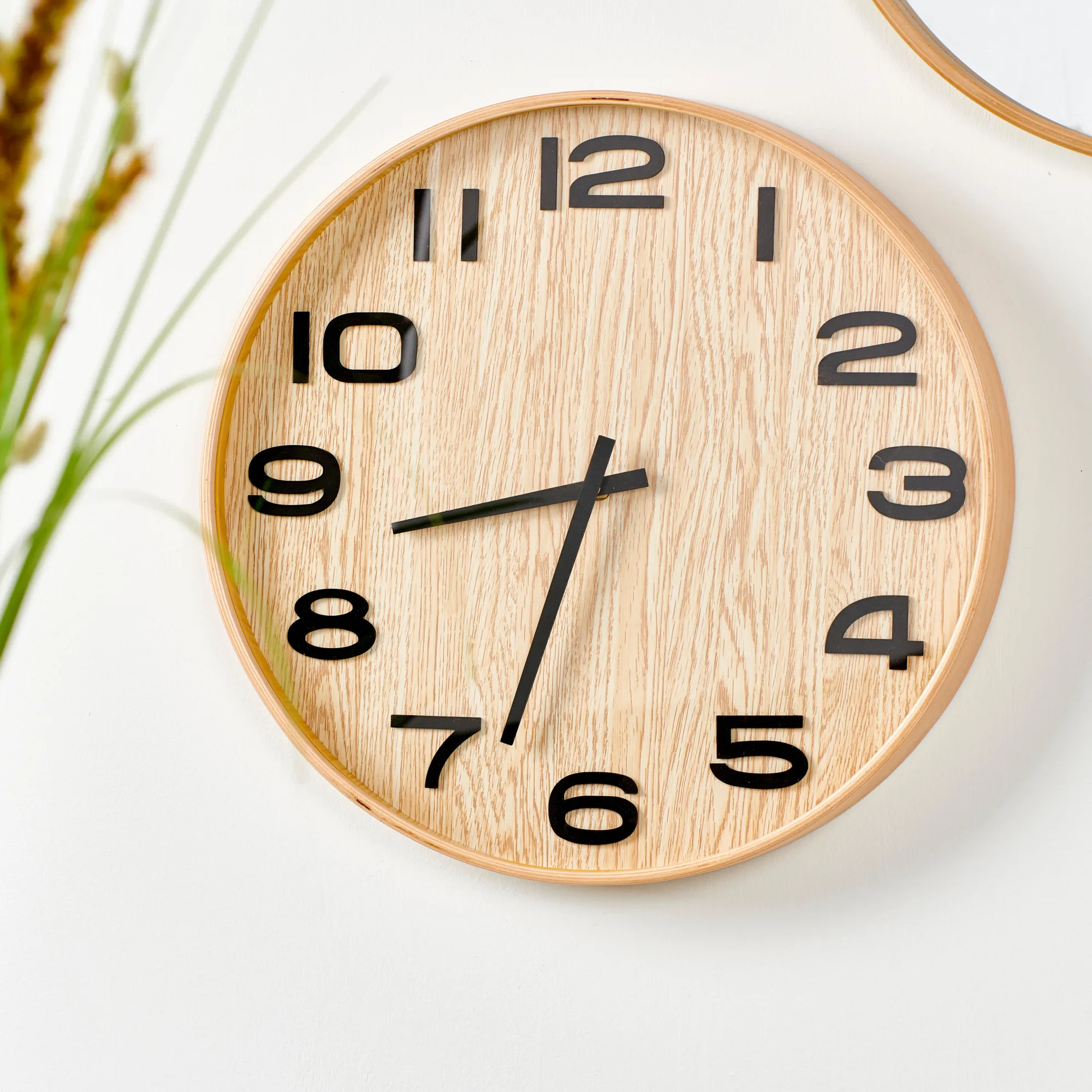 CASA Plywood Orologio Da Parete Naturale