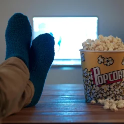 CASA Popcorn Secchio Per Popcorn Con Coperchio Multicolore