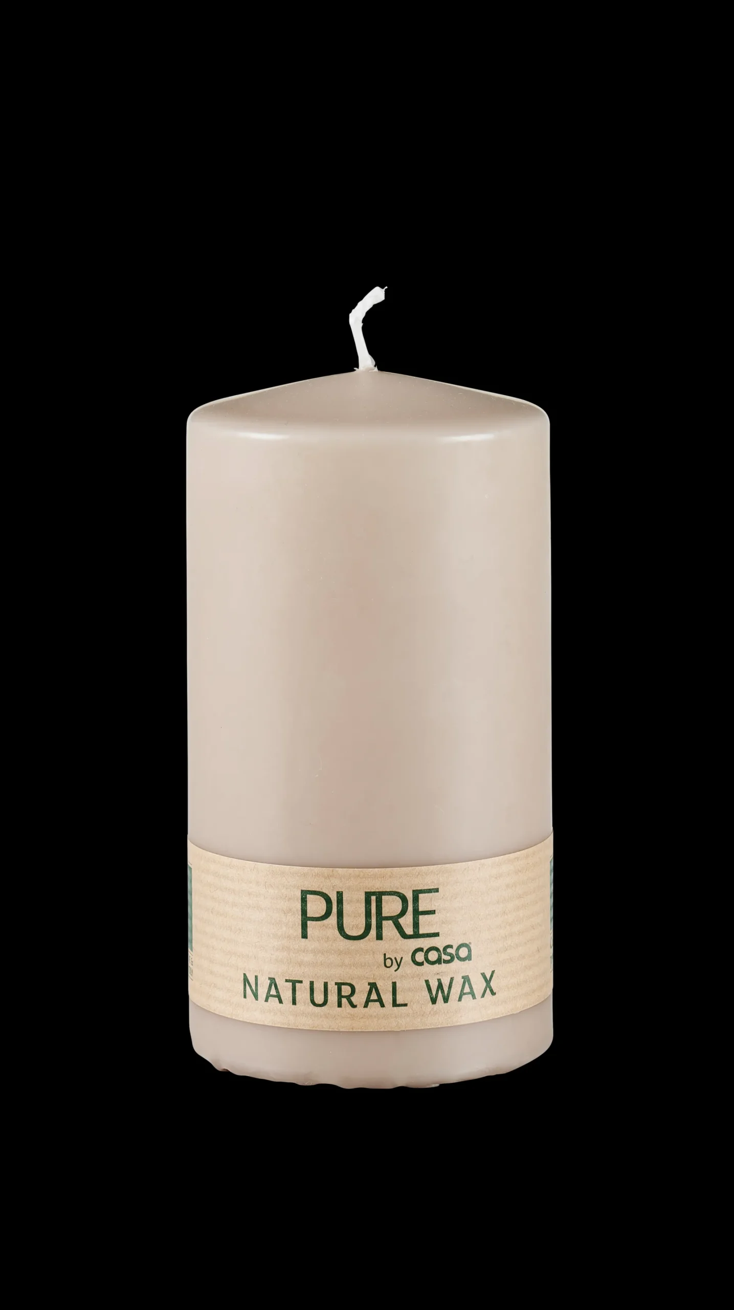 Sale CASA Pure Candela Cilindrica Grigio