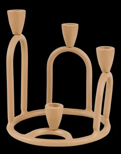Clearance CASA Rings Candeliere Per 4 Candele Marrone Chiaro
