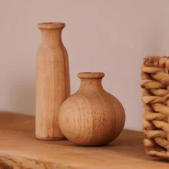 Outlet CASA Rubberwood Vaso Decorativo Naturale