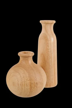 Outlet CASA Rubberwood Vaso Decorativo Naturale